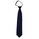 Load image into Gallery viewer, TheDapperTie Men&#39;s Solid Color Zipper Neckties 17 Inch Or 20 Inch Dapper Neckwear TheDapperTie Navy Blue 3 Inch W x 17 Inch L 
