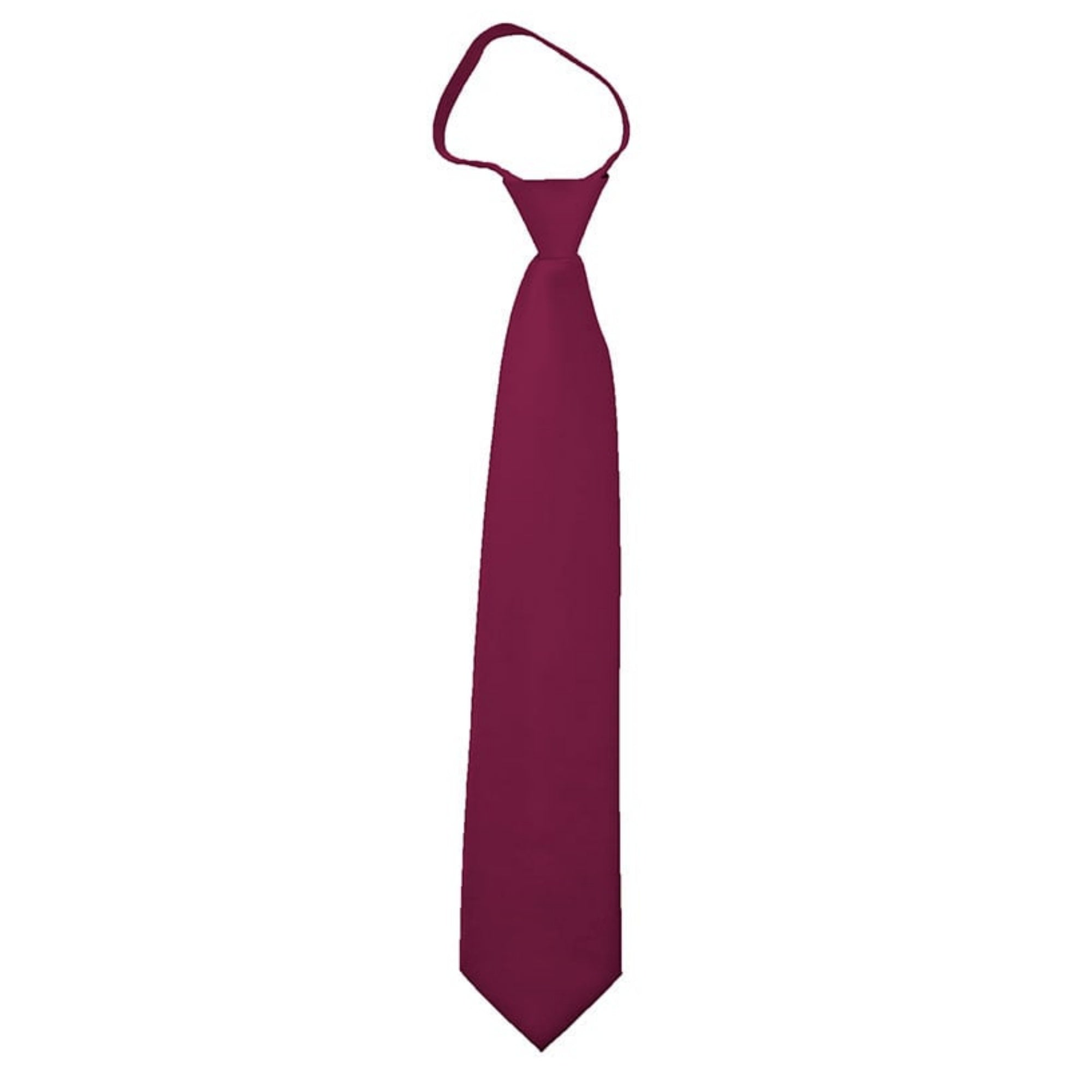 TheDapperTie Men's Solid Color Zipper Neckties 17 Inch Or 20 Inch Dapper Neckwear TheDapperTie Raspberry 3 Inch W x 17 Inch L 