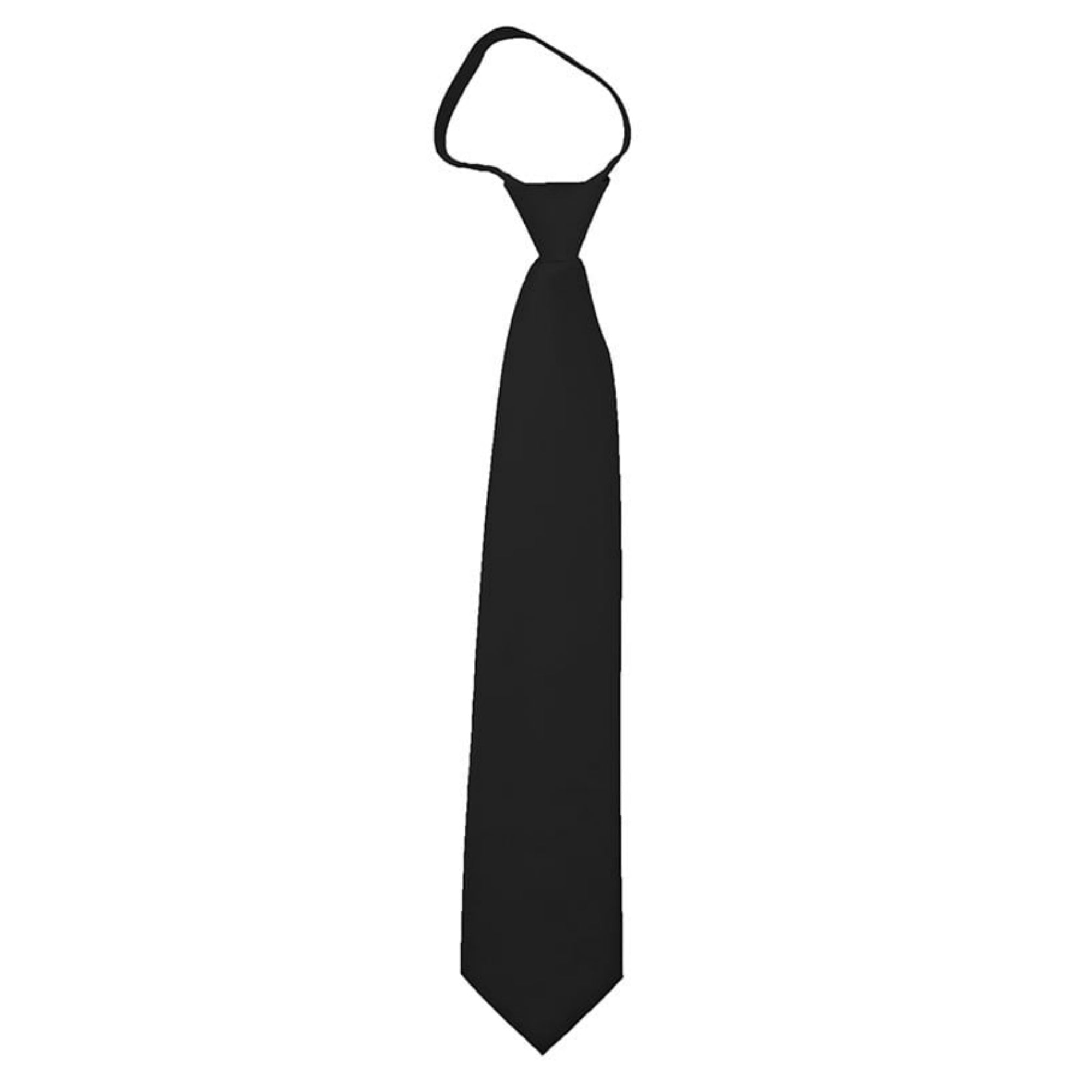 TheDapperTie Men's Solid Color Zipper Neckties 17 Inch Or 20 Inch Dapper Neckwear TheDapperTie Black 3 Inch W x 17 Inch L 