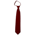 Load image into Gallery viewer, TheDapperTie Men&#39;s Solid Color Zipper Neckties 17 Inch Or 20 Inch Dapper Neckwear TheDapperTie Burgundy 3 Inch W x 17 Inch L 
