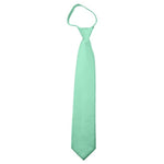 Load image into Gallery viewer, TheDapperTie Men&#39;s Solid Color Zipper Neckties 17 Inch Or 20 Inch Dapper Neckwear TheDapperTie Aqua Green 3 Inch W x 17 Inch L 
