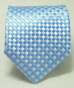 Load image into Gallery viewer, TheDapperTie 192S Checker Blue And White Men&#39;s Silk tie Set Neck Tie TheDapperTie   
