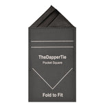 Load image into Gallery viewer, TheDapperTie - Men&#39;s Trifecta Triangle Pre Folded Pocket Square Prefolded Pocket Squares TheDapperTie Black Regular 
