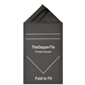 TheDapperTie - Men's Trifecta Triangle Pre Folded Pocket Square Prefolded Pocket Squares TheDapperTie Black Regular 