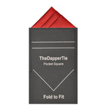 Load image into Gallery viewer, TheDapperTie - Men&#39;s Trifecta Triangle Pre Folded Pocket Square Prefolded Pocket Squares TheDapperTie Burgundy Regular 
