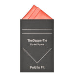 Load image into Gallery viewer, TheDapperTie - Men&#39;s Trifecta Triangle Pre Folded Pocket Square Prefolded Pocket Squares TheDapperTie Coral Regular 
