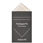 Load image into Gallery viewer, TheDapperTie - Men&#39;s Trifecta Triangle Pre Folded Pocket Square Prefolded Pocket Squares TheDapperTie Ivory Regular 
