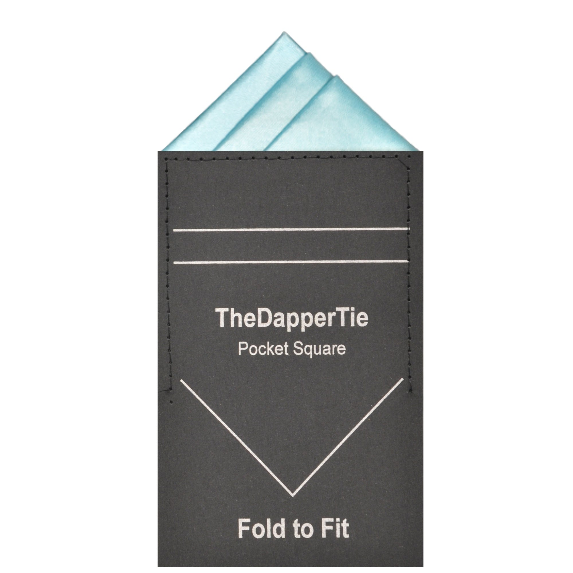 TheDapperTie - Men's Trifecta Triangle Pre Folded Pocket Square Prefolded Pocket Squares TheDapperTie Light Blue Regular 
