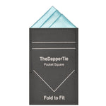 Load image into Gallery viewer, TheDapperTie - Men&#39;s Trifecta Triangle Pre Folded Pocket Square Prefolded Pocket Squares TheDapperTie Light Blue Regular 
