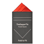 Load image into Gallery viewer, TheDapperTie - Men&#39;s Trifecta Triangle Pre Folded Pocket Square Prefolded Pocket Squares TheDapperTie Red Regular 
