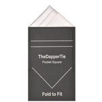 Load image into Gallery viewer, TheDapperTie - Men&#39;s Trifecta Triangle Pre Folded Pocket Square Prefolded Pocket Squares TheDapperTie White Regular 
