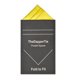 Load image into Gallery viewer, TheDapperTie - Men&#39;s Trifecta Triangle Pre Folded Pocket Square Prefolded Pocket Squares TheDapperTie Yellow Regular 
