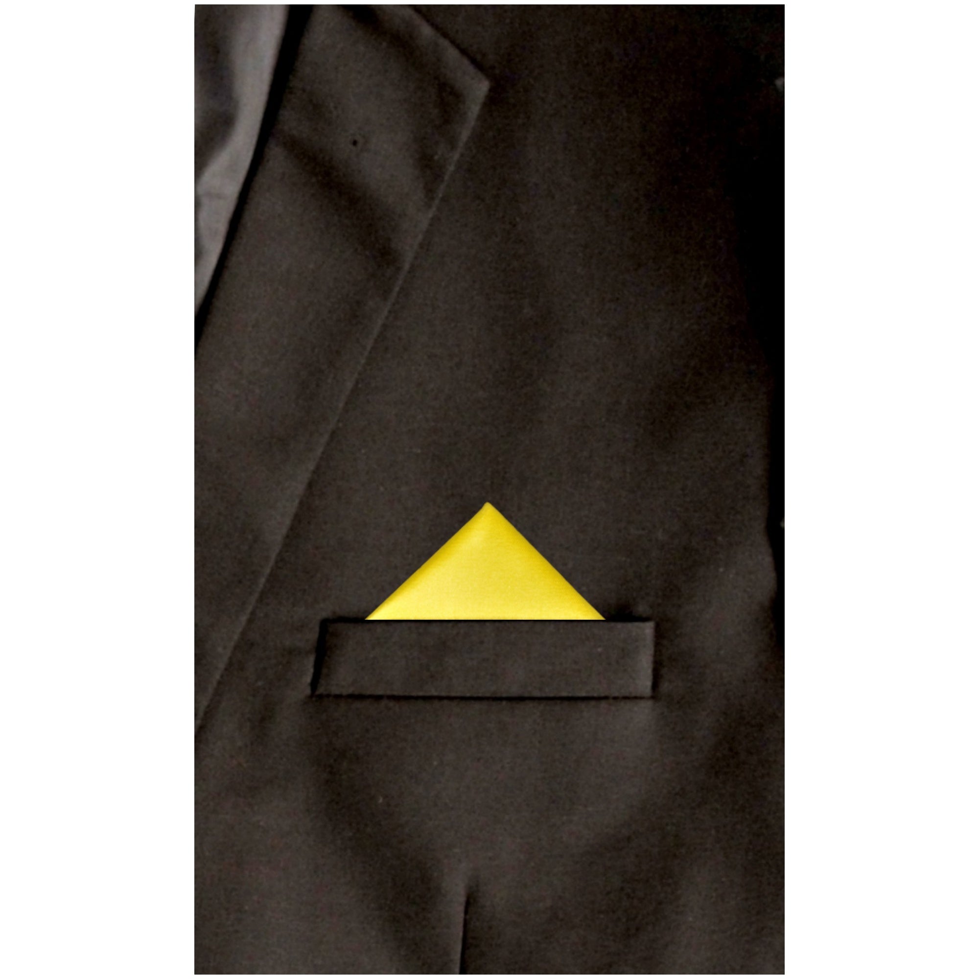 TheDapperTie - Men's Solid Color Satin Triangle Pre Folded Pocket Square on Card Prefolded Pocket Squares TheDapperTie   