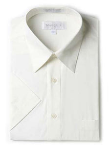Marquis Men's Short Sleeve Regular Fit Dress Shirt - S To 4XL Men's Dress Shirts Marquis Ecru Small/14.5 