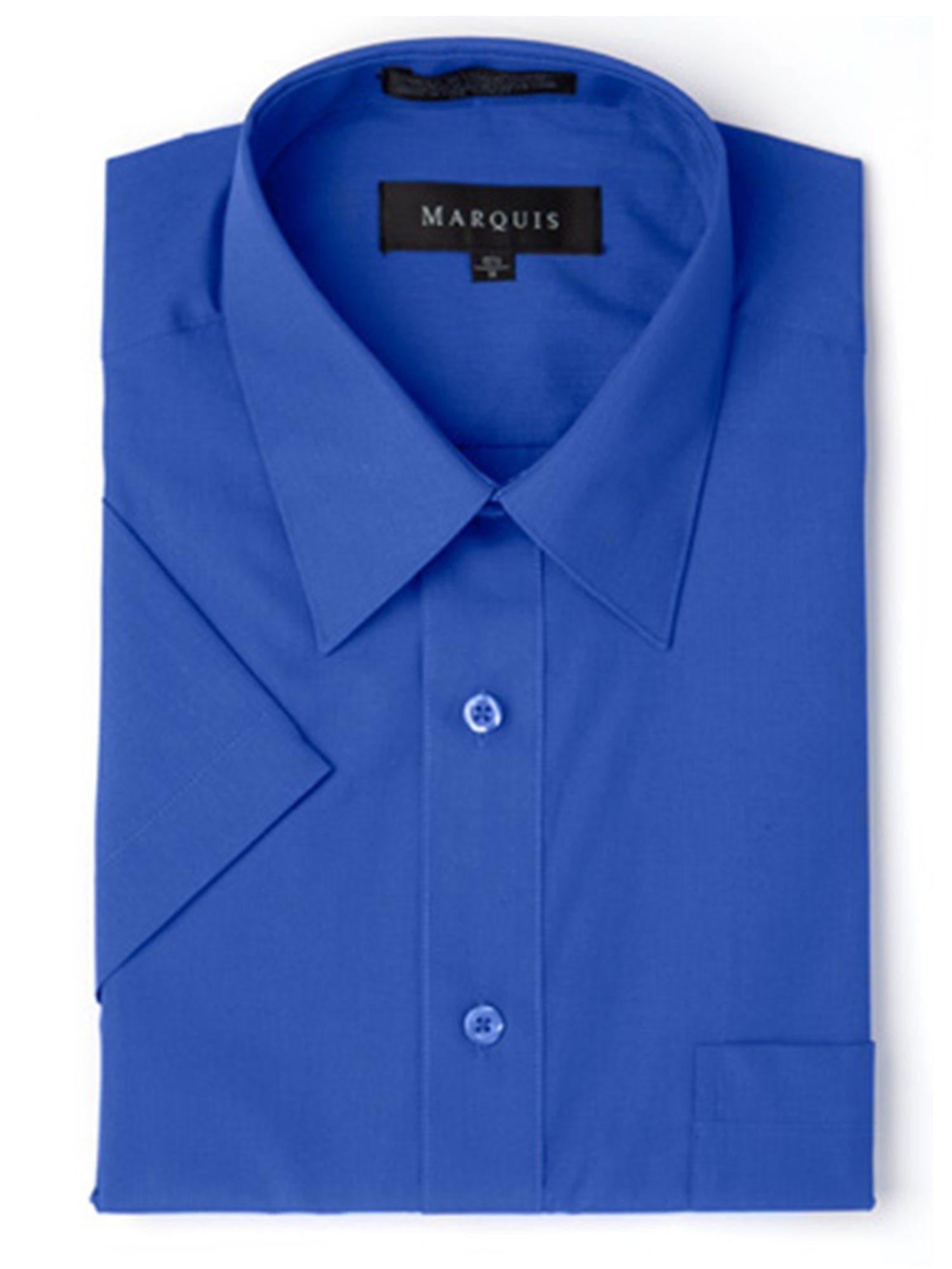 Marquis Men's Short Sleeve Regular Fit Dress Shirt - S To 4XL Men's Dress Shirts Marquis Royal Blue XX-Large/18.5 