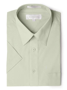 Marquis Men's Short Sleeve Regular Fit Dress Shirt - S To 4XL Men's Dress Shirts Marquis Sage Small/14.5 
