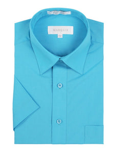 Marquis Men's Short Sleeve Regular Fit Dress Shirt - S To 4XL Men's Dress Shirts Marquis