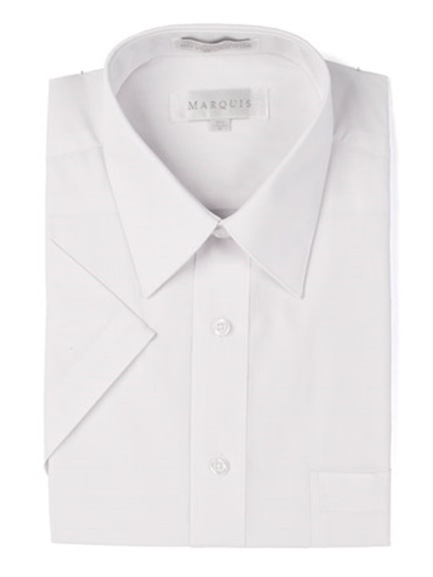 Marquis Men's Short Sleeve Regular Fit Dress Shirt - S To 4XL Men's Dress Shirts Marquis White Small/14.5 