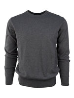 Load image into Gallery viewer, Marquis Solid Crew Neck Cotton Sweater For Men Sweater Marquis Charcoal Small 
