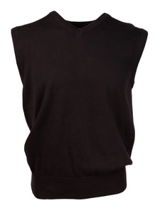 Marquis Solid Cotton V-Neck, Sleeve Less Vest Sweater Sweater Marquis   