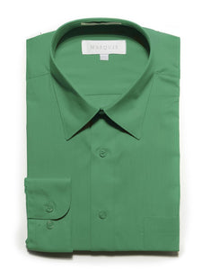 Marquis Men's Long Sleeve Regular Fit Dress Shirt Dress Shirt Marquis Emerald 14.5 Neck 32/33 Sleeve 