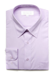 Marquis Men's Long Sleeve Regular Fit Dress Shirt Dress Shirt Marquis Lilac 14.5 Neck 32/33 Sleeve 