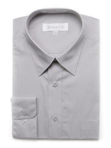 Marquis Men's Long Sleeve Regular Fit Big & Tall Size Dress Shirt Big & Tall Size Dress Shirt Marquis Silver 4XL 20.5 Neck 38/39 Sleeve 