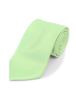 Load image into Gallery viewer, Boy&#39;s Age 12-18 Solid Color Poly Neck Tie Boy&#39;s Solid Color Neck Tie TheDapperTie Lime 49&quot; 
