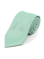 Load image into Gallery viewer, Boy&#39;s Age 12-18 Solid Color Poly Neck Tie Boy&#39;s Solid Color Neck Tie TheDapperTie Mint 49&quot; 
