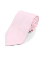 Load image into Gallery viewer, Boy&#39;s Age 12-18 Solid Color Poly Neck Tie Boy&#39;s Solid Color Neck Tie TheDapperTie Pink 49&quot; 
