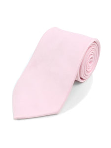 Boy's Age 12-18 Solid Color Poly Neck Tie Boy's Solid Color Neck Tie TheDapperTie Pink 49" 