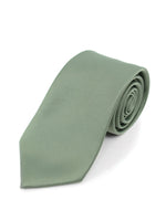 Load image into Gallery viewer, Boy&#39;s Age 12-18 Solid Color Poly Neck Tie Boy&#39;s Solid Color Neck Tie TheDapperTie Sage 49&quot; 
