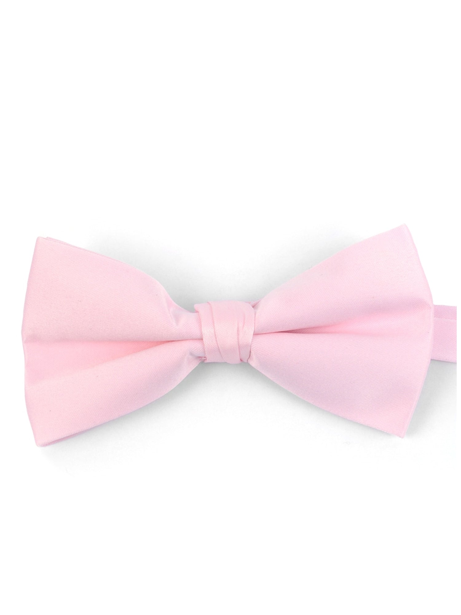 Men's Pre-tied Adjustable Length Bow Tie - Formal Tuxedo Solid Color Men's Solid Color Bow Tie TheDapperTie Light Pink One Size 