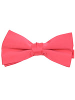 Load image into Gallery viewer, Young Boy&#39;s Pre-tied Adjustable Length Bow Tie - Formal Tuxedo Solid Color Boy&#39;s Solid Color Bow Tie TheDapperTie Neon Pink One Size 
