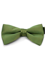 Load image into Gallery viewer, Young Boy&#39;s Pre-tied Adjustable Length Bow Tie - Formal Tuxedo Solid Color Boy&#39;s Solid Color Bow Tie TheDapperTie Olive One Size 
