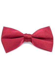Young Boy's Pre-tied Clip On Bow Tie - Formal Tuxedo Solid Color Boy's Solid Color Bow Tie TheDapperTie Burgundy One Size 