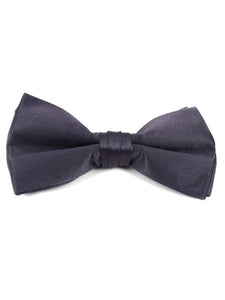 Men's Pre-tied Clip On Bow Tie - Formal Tuxedo Solid Color Men's Solid Color Bow Tie TheDapperTie Charcoal One Size 