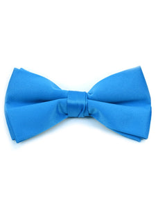 Young Boy's Pre-tied Clip On Bow Tie - Formal Tuxedo Solid Color Boy's Solid Color Bow Tie TheDapperTie Cobalt One Size 