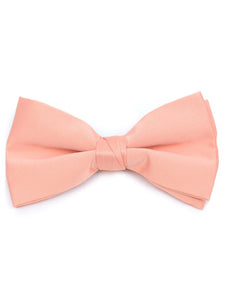Young Boy's Pre-tied Adjustable Length Bow Tie - Formal Tuxedo Solid Color Boy's Solid Color Bow Tie TheDapperTie Coral One Size 