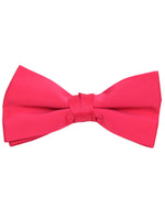 Load image into Gallery viewer, Men&#39;s Pre-tied Clip On Bow Tie - Formal Tuxedo Solid Color Men&#39;s Solid Color Bow Tie TheDapperTie Fuchsia One Size 
