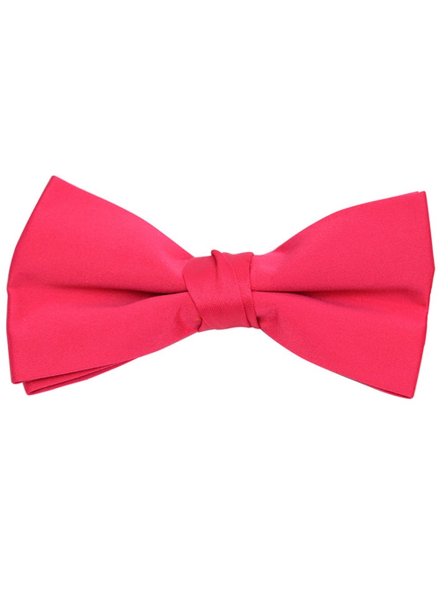 Young Boy's Pre-tied Clip On Bow Tie - Formal Tuxedo Solid Color Boy's Solid Color Bow Tie TheDapperTie Fuchsia One Size 