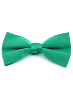 Load image into Gallery viewer, Young Boy&#39;s Pre-tied Clip On Bow Tie - Formal Tuxedo Solid Color Boy&#39;s Solid Color Bow Tie TheDapperTie Green One Size 
