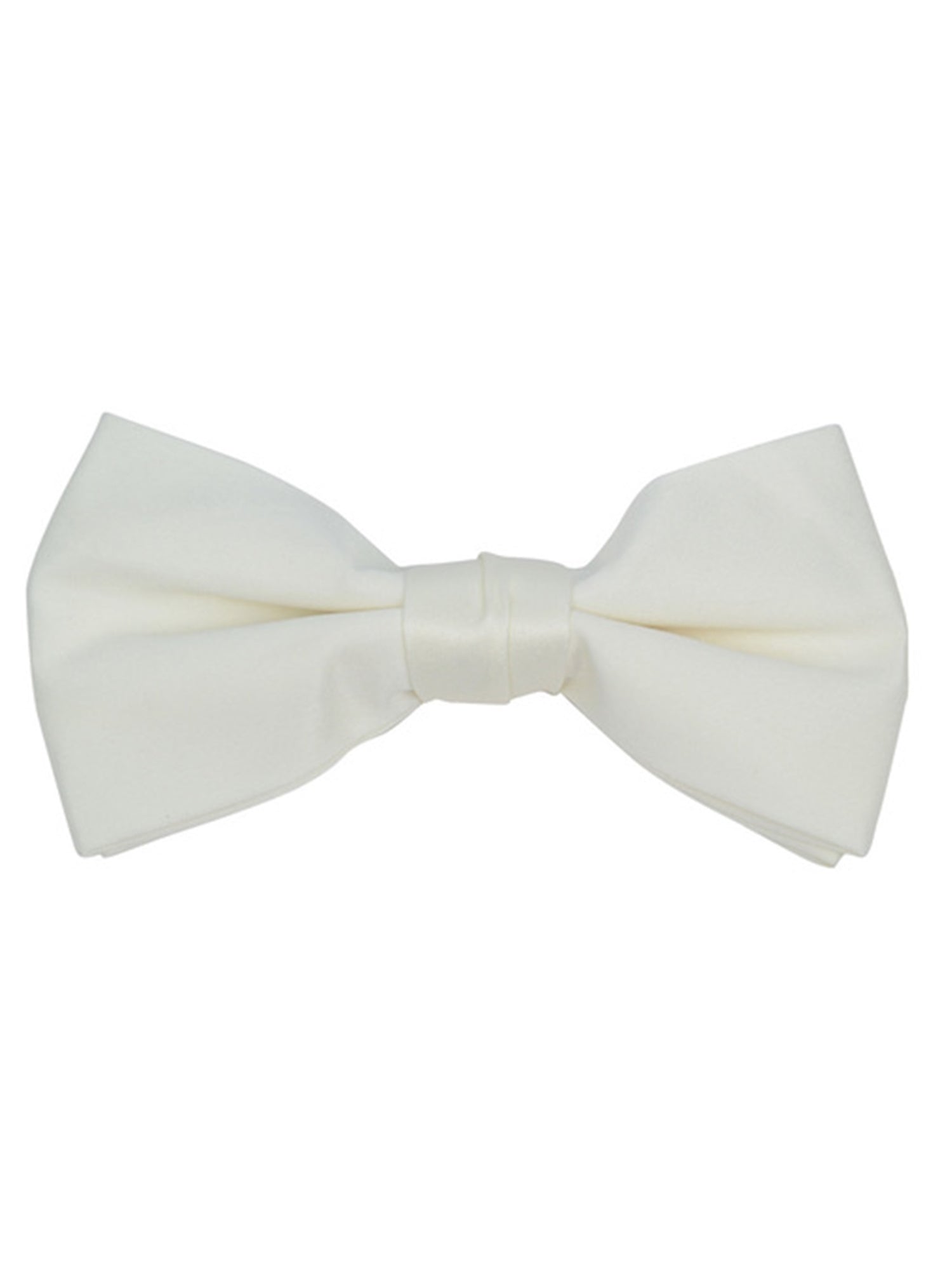 Young Boy's Pre-tied Adjustable Length Bow Tie - Formal Tuxedo Solid Color Boy's Solid Color Bow Tie TheDapperTie Ivory One Size 