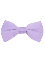 Load image into Gallery viewer, Men&#39;s Pre-tied Clip On Bow Tie - Formal Tuxedo Solid Color Men&#39;s Solid Color Bow Tie TheDapperTie Lavender One Size 
