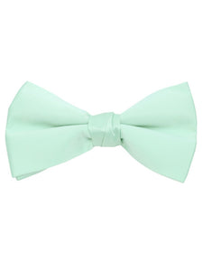 Young Boy's Pre-tied Adjustable Length Bow Tie - Formal Tuxedo Solid Color Boy's Solid Color Bow Tie TheDapperTie Light Green One Size 