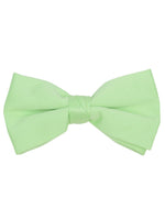 Load image into Gallery viewer, Young Boy&#39;s Pre-tied Clip On Bow Tie - Formal Tuxedo Solid Color Boy&#39;s Solid Color Bow Tie TheDapperTie Lime One Size 
