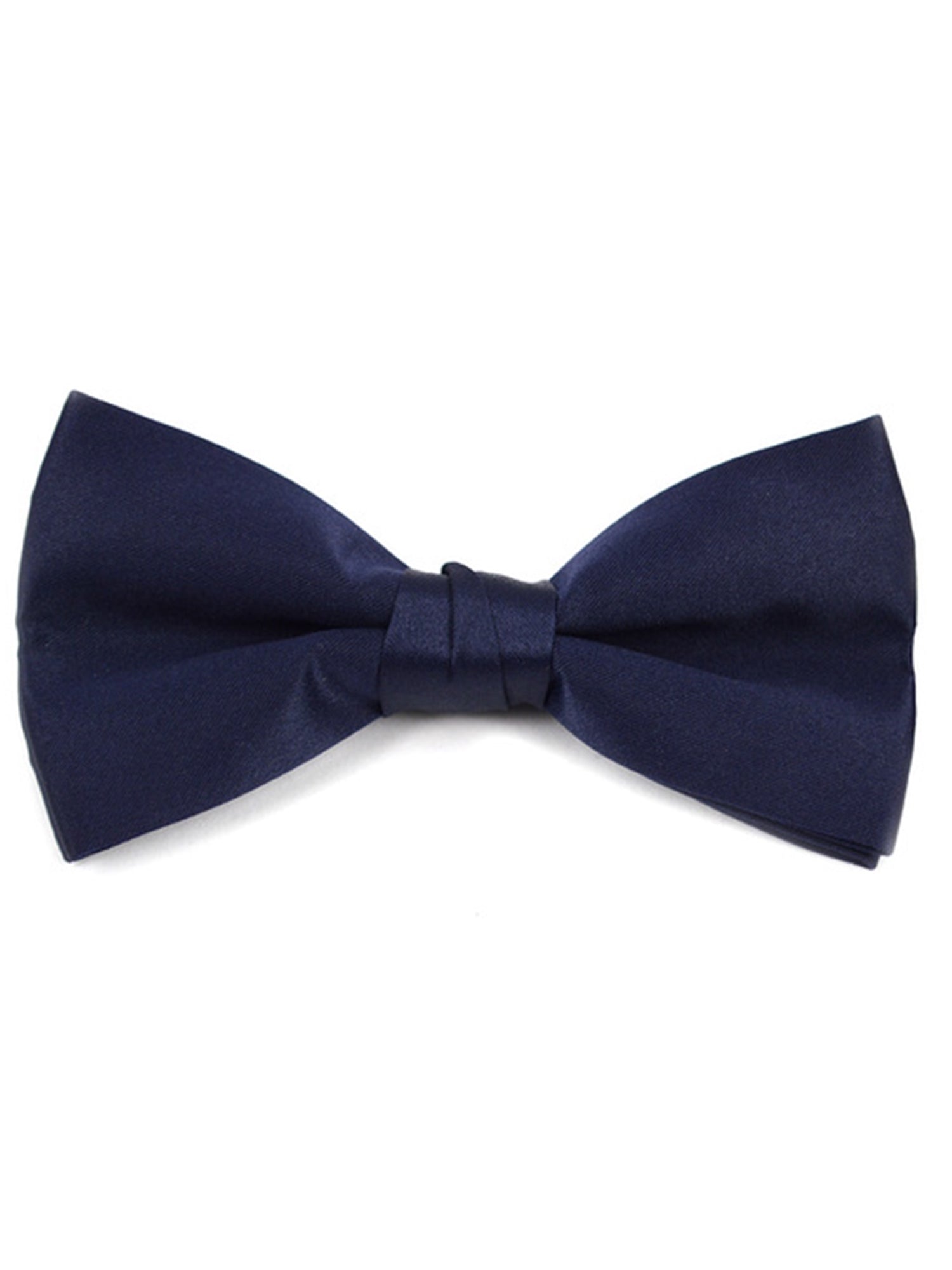 Men's Pre-tied Adjustable Length Bow Tie - Formal Tuxedo Solid Color Men's Solid Color Bow Tie TheDapperTie Navy One Size 