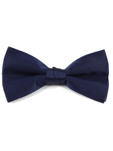 Men's Pre-tied Clip On Bow Tie - Formal Tuxedo Solid Color Men's Solid Color Bow Tie TheDapperTie Navy One Size 