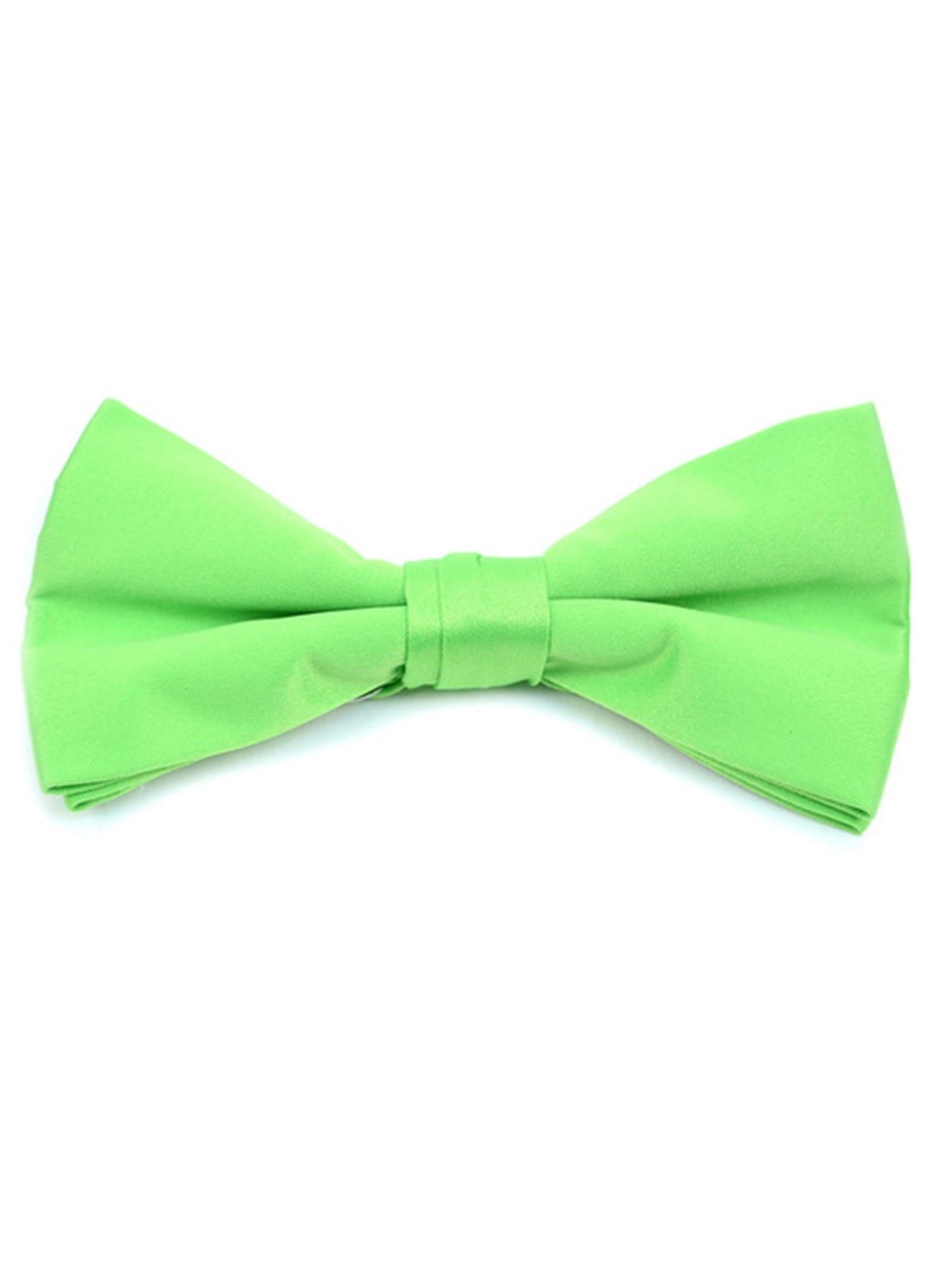 Young Boy's Pre-tied Clip On Bow Tie - Formal Tuxedo Solid Color Boy's Solid Color Bow Tie TheDapperTie Neon Green One Size 