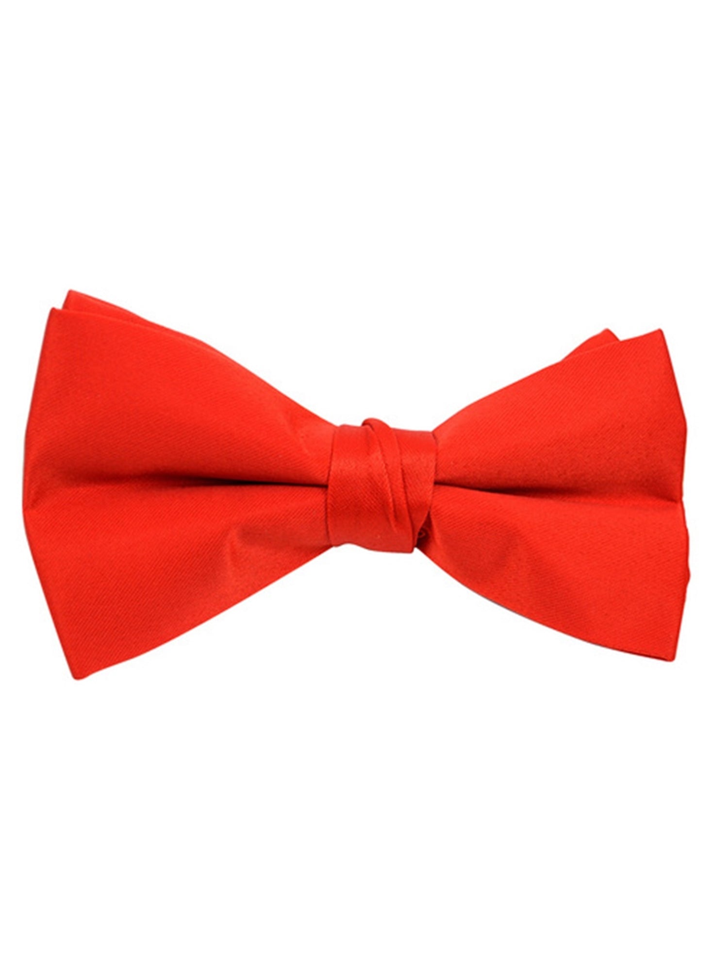 Young Boy's Pre-tied Clip On Bow Tie - Formal Tuxedo Solid Color Boy's Solid Color Bow Tie TheDapperTie Red One Size 